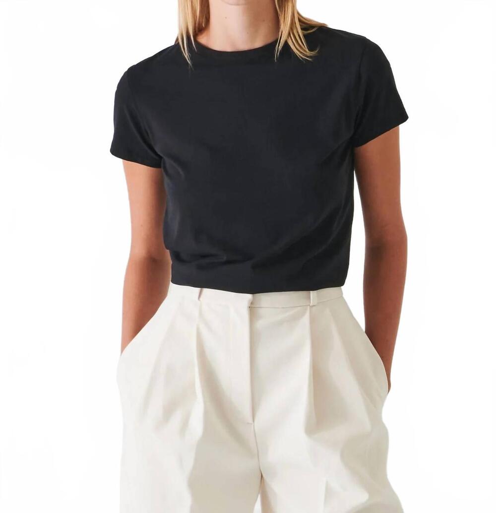 NEW PATRICK ASSARAF iconic fitted crew neck tee in midnight